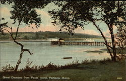 Great Diamond from Peaks Island Postcard