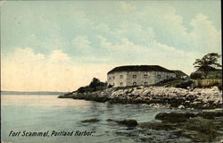 Fort Scammel, Portland Harbor Maine Postcard Postcard