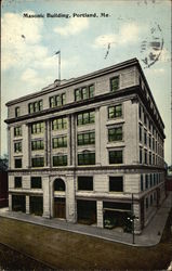 Masonic Building Portland, ME Postcard Postcard