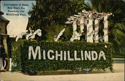 Michillinda Float Pasadena, CA Postcard Postcard