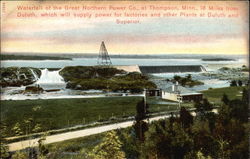 Waterfall of the Great Northern Power Company Postcard