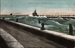 Storm at Canal Postcard