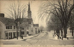 Main Street Sterling, MA Postcard Postcard