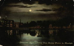 General View, Factory District by Moonlight Postcard