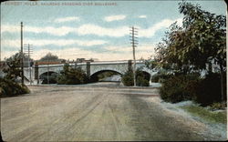 Railroad Crossing Over Boulevard Forest Hills, PA Postcard Postcard