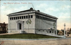 Ray Memorial Library Franklin, MA Postcard Postcard