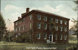 Memorial Hall Deerfield, MA Postcard Postcard