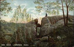 Den Rock Lawrence, MA Postcard Postcard