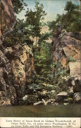 Lock Hewn in Solid Rock by George Washington Postcard