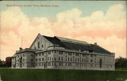 State Armory - Corner View Postcard