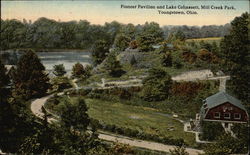 Mill Creek Park - Pioneer Pavilion and Lake Cohassett Postcard