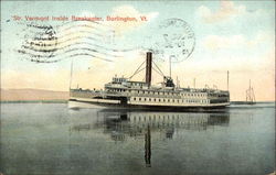 Streamer Vermont inside Breakwater Burlington, VT Postcard Postcard