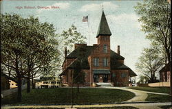 High School Orange, MA Postcard Postcard