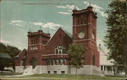 Congregational Church and Parsonage Aurora, NE Postcard Postcard