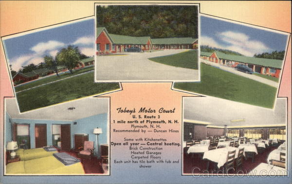 Tobey's Motor Court Plymouth New Hampshire