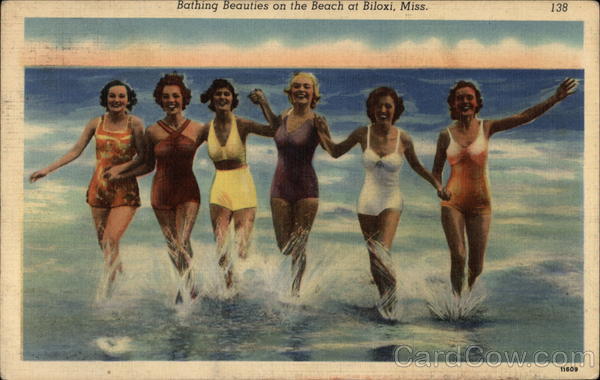 Bathing Beauties on the Beach Biloxi Mississippi