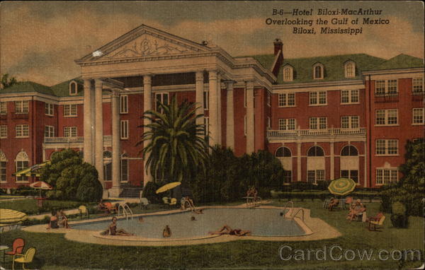 Hotel Biloxi-MacArthur overlooking the Gulf of Mexico Mississippi