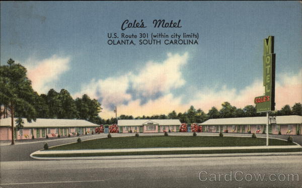 Cole's Motel Olanta South Carolina