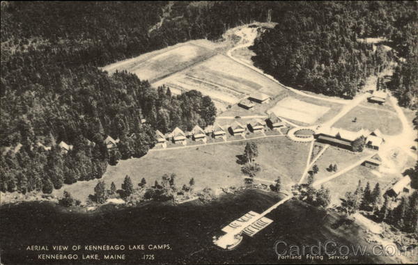 Aerial View of Kennebago Lake Camps Maine