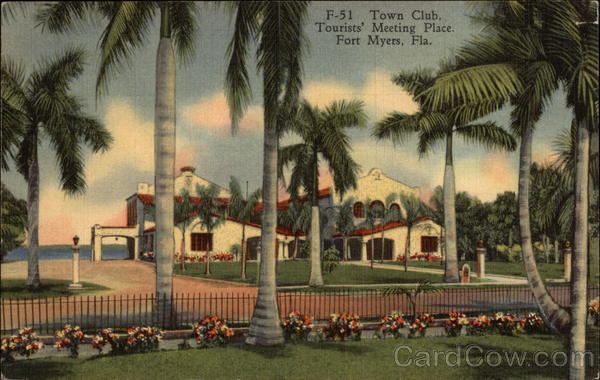Town Club, Tourists' Meeting Place Fort Myers Florida