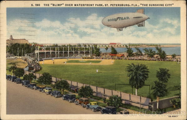 The Blimp over Waterfront Park in The Sunshine City St. Petersburg Florida