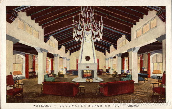 West Lounge - Edgewater Beach Hotel Chicago Illinois