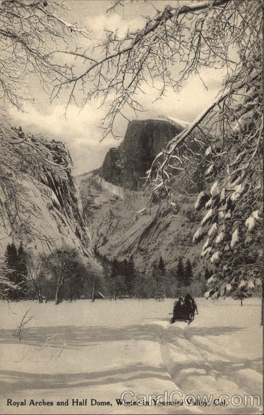 Royal Arches and Half Dome in Winter Yosemite Valley California