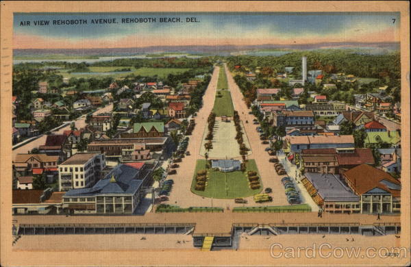 Air View of Rehoboth Avenue Rehoboth Beach Delaware