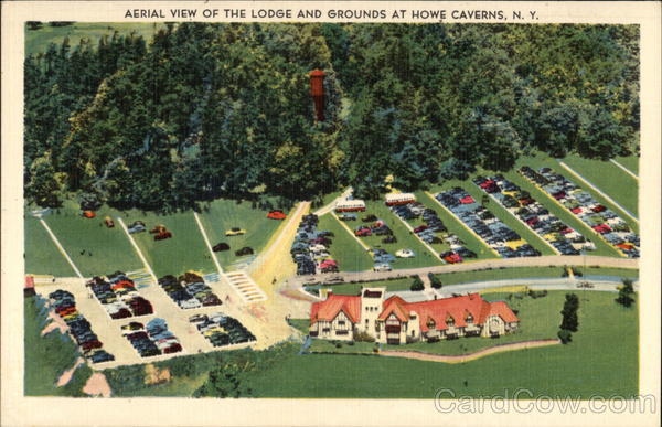 Aerial View of the Lodge and Grounds Howe Caverns New York