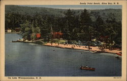 Sandy Point Beach Alton Bay, NH Postcard Postcard