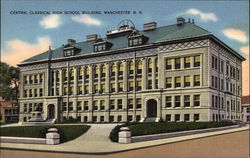 Central Classical High School Building Manchester, NH Postcard Postcard