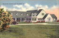Burlington Country Club Vermont Postcard Postcard