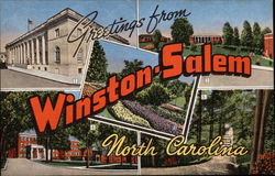 Greetings from Winston-Salem, North Carolina Postcard