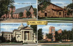 Town Churches Postcard