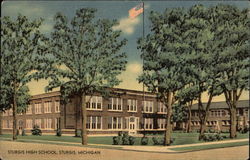 Sturgis High School Michigan Postcard Postcard