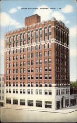 Riker Building Pontiac, MI Postcard Postcard