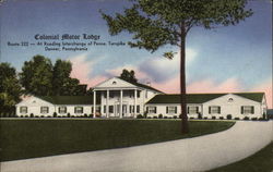 Colonial Motor Lodge Denver, PA Postcard Postcard