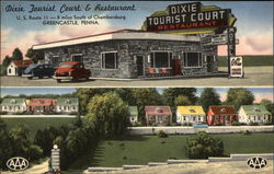 Dixie Tourist Court & Restaurant Greencastle, PA Postcard Postcard