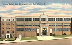 Central Catholic High School and Rockne Hall Postcard