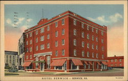 Hotel Berwick Pennsylvania Postcard Postcard