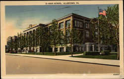High School Building Allentown, PA Postcard Postcard
