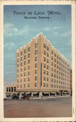 Ponce de Leon Hotel Roanoke, VA Postcard Postcard