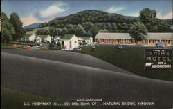 Grim's Motel Natural Bridge, VA Postcard Postcard