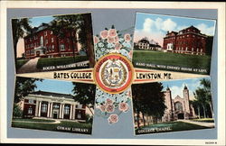 Bates College Campus Lewiston, ME Postcard Postcard