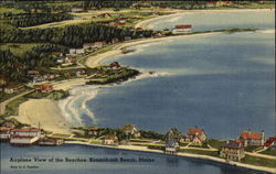 Airplane View of the Beaches Kennebunk Beach, ME Postcard Postcard