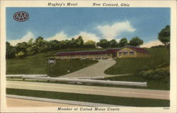 Hughey's Motel New Concord, OH Postcard Postcard