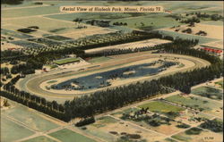 Aerial View of Hialeah Park Postcard