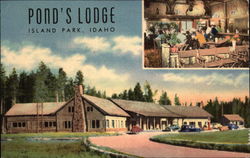 Pond's Lodge Island Park, ID Postcard Postcard