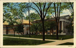 First Baptist Church and Sunday School House Postcard