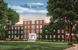 Earlham Hall, girls Dormitory at Earlham College Richmond, IN Postcard Postcard